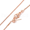 Brass Box Chain Necklaces for Women NJEW-G084-09RG-2