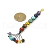 Chakra Gemstone Pendant Decorations HJEW-TA00078-01-3