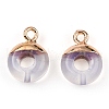 Synthetic Opalite Flat Round/Donut Charms G-I347-18-2