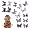CRASPIRE 24Pcs 2Bags Cloth Butterfly Alligator Hair Clip FIND-CP0002-49A-1
