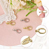 CHGCRAFT 4Pcs 2 Colors Brass Spring Gate Rings KK-CA0002-72-5