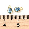 Brass Pave Cubic Zirconia Pendants KK-V011-21G-B-3