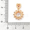 Brass Micro Pave Cubic Zirconia Pendants KK-E795-12KCG-01-3