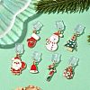Christmas Theme Alloy Enamel Charm Mobile Straps HJEW-JM03451-2