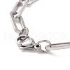 304 Stainless Steel Paperclip Chain Bracelet for Men Women BJEW-E031-04P-01-3