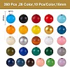 260Pcs 26 Colors Painted Natural Wood Beads WOOD-SZ0001-07-3