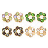 Flower 304 Stainless Steel Stud Earrings EJEW-C142-09G-2