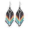 Boho 304 Stainless Steel with Glass Dangle Stud Earring EJEW-MZ00174-1