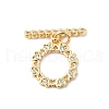 Brass Pave Clear Cubic Zirconia Toggle Clasps KK-P234-83G-4