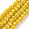 Electroplate Glass Beads Strands EGLA-A034-P8mm-A07-1