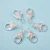 Tibetan Style Heart Lobster Claw Clasps K08Y0021-5