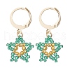 Star Glass Seed Braided Dangle Earrings EJEW-MZ00105-2