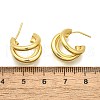 Brass Half Hoop Earrings EJEW-A056-09G-3