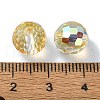 Half Plated Glass Beads EGLA-P059-02B-HP03-3