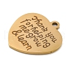 Teachers' Day PVD Vacuum Plating 201 Stainless Steel Pendants STAS-L079-23G-02-2