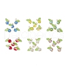 Transparent Electroplate Glass Beads with Transparent Acrylic Charms and Brass Ball Head pins Pendants PALLOY-JF03593-01-1