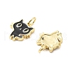 Brass Enamel Charms KK-L237-010G-2
