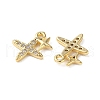 Brass Micro Pave Cubic Zirconia Charms X-KK-F872-13G-2
