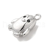 Brass Micro Pave Cubic Zirconia Charms KK-Z073-16P-2