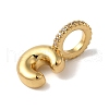 Brass Micro Pave Cubic Zirconia Pendants KK-K345-13C-G-2