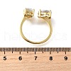 Brass Micro Pave Cubic Zirconia Cuff Rings for Women RJEW-F181-08G-01-3