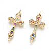 Brass Micro Pave Cubic Zirconia Links X-ZIRC-O034-16G-1