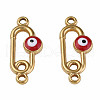 304 Stainless Steel Enamel Connector Charms STAS-N087-63-01G-2