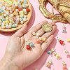 100Pcs 10 Colors Acrylic Pendants PALLOY-CJ00058-4