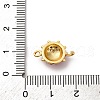 Brass Micro Pave Clear Cubic Zirconia Connector Charms KK-I276-12G-02-3