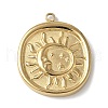 304 Stainless Steel Pendants X-STAS-G352-05G-1