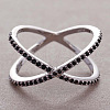 Simple Style Brass Cubic Zirconia Finger Rings FS-WG32029-05-1