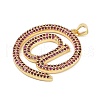 Brass Micro Pave Cubic Zirconia Pendants KK-S526-13G-3