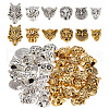 DELORIGIN 48Pcs 12 Styles Tibetan Style Alloy Beads FIND-DR0001-22-1