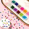 540Pcs 12 Colors Spray Painted Crackle Glass Beads Strands CCG-YW0001-08-5