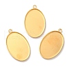 Ion Plating(IP) 304 Stainless Steel Pendant Cabochon Settings X-STAS-K148-03G-1