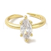 Mother's Day Rings Rack Plating Brass Micro Pave Cubic Zirconia Adjustable Rings RJEW-H228-03G-02-2