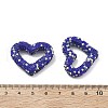 Heart Shape Polymer Clay Rhinestone Beads CLAY-NH0001-09B-07-3
