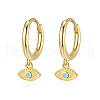 S925 Sterling Silver Eye Hoop Earrings UP4311-1-4