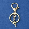 Alloy Initial Letter Charm Keychains KEYC-YW00006-25-1