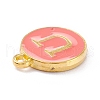 Golden Plated Alloy Enamel Charms X-ENAM-Q437-11U-2