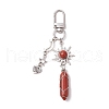 Natural & Synthetic Mixed Gemstone Pendant Decorations HJEW-JM03020-3