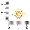 Brass Micro Pave Clear Cubic Zirconia Fruit Connector Charms KK-I276-15P-B02-3