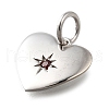 925 Sterling Silver Micro Pave Clear Cubic Zirconia Charms STER-V001-01P-01-2