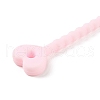 Heart Shape Silicone Cable Zip Ties AJEW-C034-02H-2