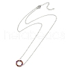 Ring 304 Stainless Steel Colorful Rhinestone Pendant Necklaces & Bracelets & Stud Earrings Sets for Women SJEW-C004-09P-02-4