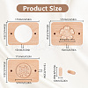 3 Styles Rose & Sakura Wooden Hand Press Moon Cake Maker WOOD-FG0001-43-2