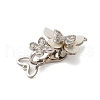 Brass Micro Pave Clear Cubic Zirconia Fold Over Clasps with Shell KK-S382-10P-2