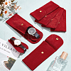Rectangle Velvet Single Watch Storage Bag with Flip Cover ABAG-WH0038-59-5