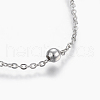 304 Stainless Steel Anklets AJEW-H013-01P-2