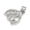 Brass Micro Pave Cubic Zirconia Pendants KK-A260-07C-P-2